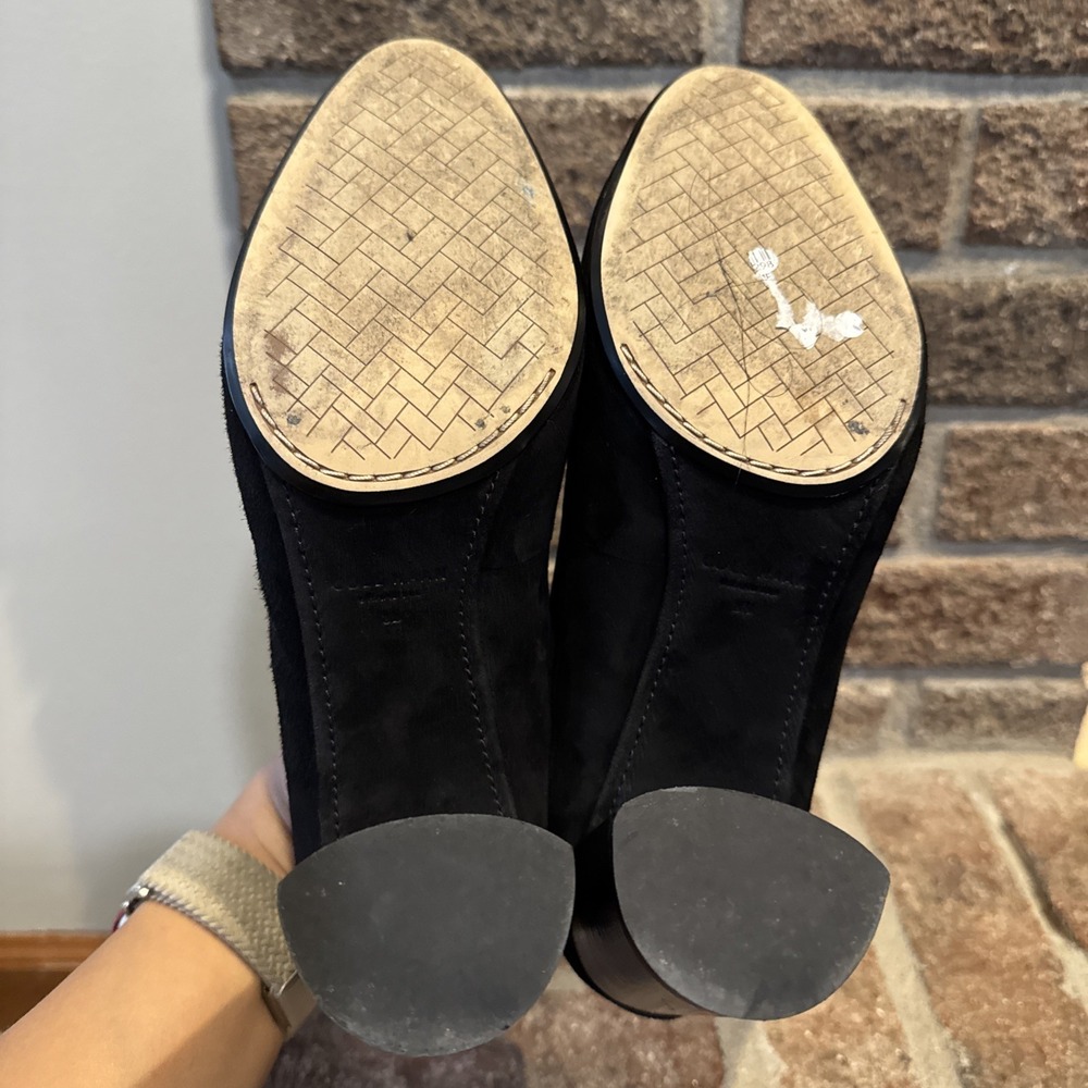 Cole Haan Nella Black Seude Slip On Block Heel  Pumps  Sz8B #0200‎ - Picture 8 of 16